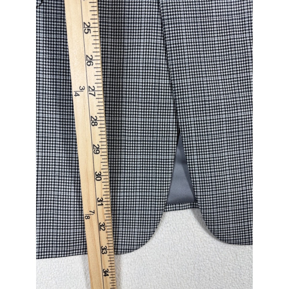 Hickey Freeman Blazer Mens 42L Worsted Wool Houndstooth Jacket Sport Coat - Picture 4 of 8